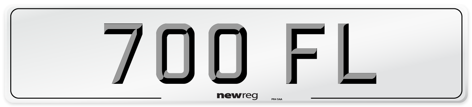 700 FL Number Plate from New Reg
